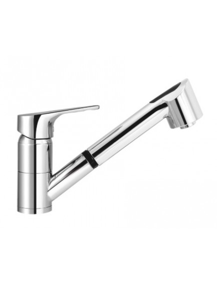 Mofém Junior EVO mosogató csaptelep, álló, kihúzható vízkőmentes kétfunkciós zuhanyfejjel