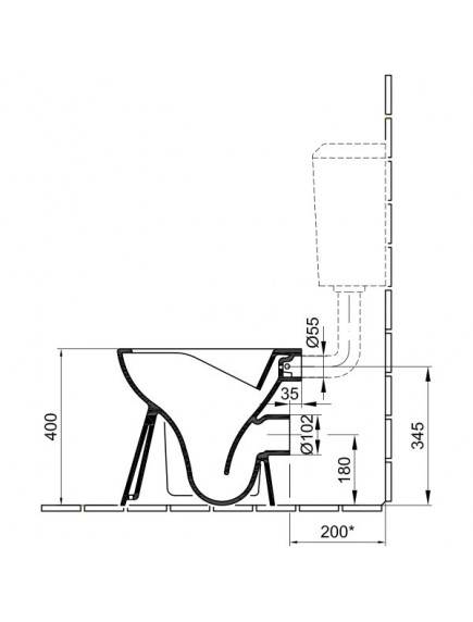 Alföldi Bázis WC Cleanflush csésze hátsó kifolyású mély öblítésű Alföldi Bázis WC Cleanflush csésze hátsó kifolyású mély öblítésű