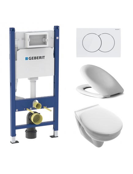 Geberit Duofix Basic WC tartály szett Delta01 fehér nyomólappal Geberit Duofix Basic WC tartály szett Delta01 fehér nyomólappal