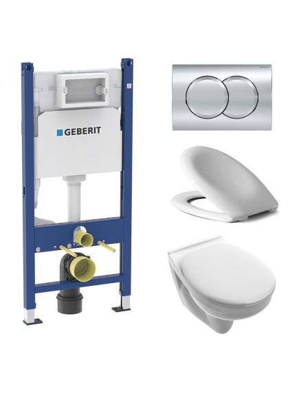 Geberit Duofix Basic WC tartály szett Delta01 króm nyomólappal Geberit Duofix Basic WC tartály szett Delta01 króm nyomólappal