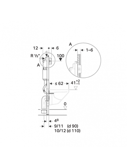 Geberit DuofixBasic fali WC szerelőelem 112 cm, Delta 12 cm-es falsík alatti öblítőtartállyal (UP100) 111.153.00.1 Geberit DuofixBasic fali WC szerelőelem 112 cm, Delta 12 cm-es falsík alatti öblítőtartállyal (UP100) 111.153.00.1