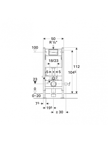 Geberit DuofixBasic fali WC szerelőelem 112 cm, Delta 12 cm-es falsík alatti öblítőtartállyal (UP100) 111.153.00.1 Geberit DuofixBasic fali WC szerelőelem 112 cm, Delta 12 cm-es falsík alatti öblítőtartállyal (UP100) 111.153.00.1