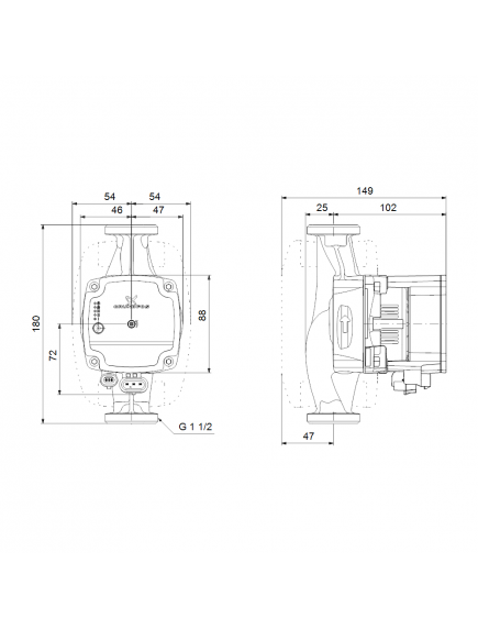 Grundfos Alpha1 L 25 – 40 elektronikusan szabályzott nagyhatásfokú keringető fűtési rendszer szivattyú 99160579 Grundfos Alpha1 L 25 – 40 elektronikusan szabályzott nagyhatásfokú keringető fűtési rendszer szivattyú 99160579