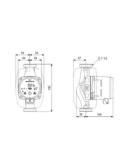Grundfos Alpha2 25 – 80 elektronikusan szabályzott nagyhatásfokú keringető fűtési rendszer szivattyú 99411178 Grundfos Alpha2 25 – 80 elektronikusan szabályzott nagyhatásfokú keringető fűtési rendszer szivattyú 99411178