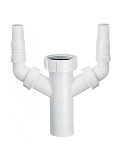 Mc Alpine HC14 mosógépbekötő iker csatlakozó, 6/4"x40mmxL=120mm Mc Alpine HC14 mosógépbekötő iker csatlakozó, 6/4"x40mmxL=120mm