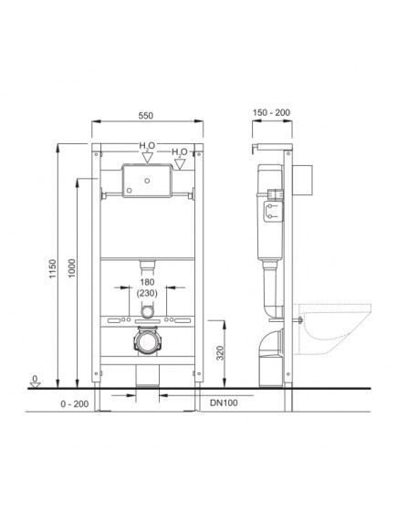 LIV FIX 9012 falsík mögötti WC tartály + Aplite Duo fehér nyomólap