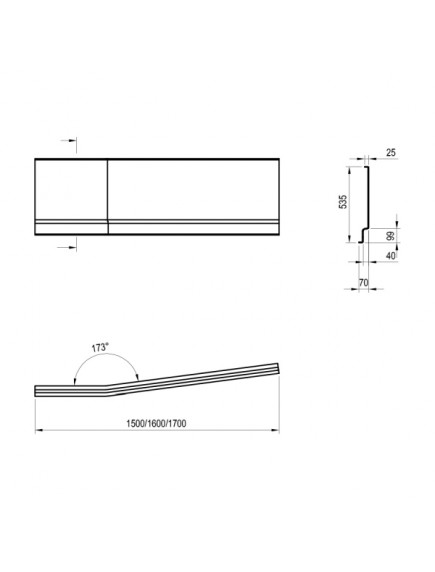 Ravak BeHappy II 160 fehér színű fürdőkád balos előlap - CZ96100A00 Ravak BeHappy II 160 fehér színű fürdőkád balos előlap - CZ96100A00