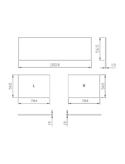 Ravak MDF 180 dió színű fürdőkád előlap - X000001061