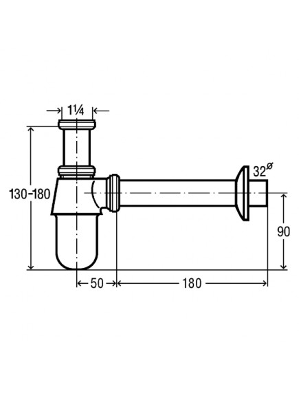 Viega króm mosdó búraszifon Viega króm mosdó búraszifon