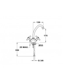 Mofém Treff mosdó csaptelep, lánctartószemmel