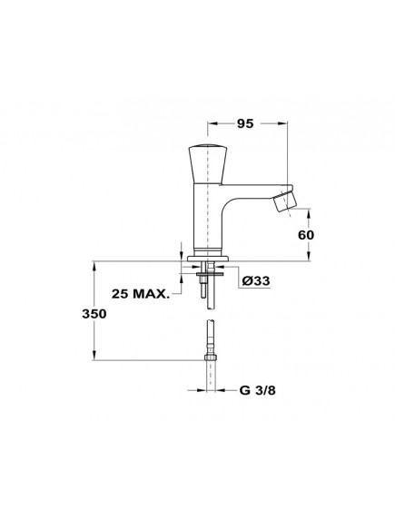 Mofém Golf mosdó csap, hideg vízhez Mofém Golf mosdó csap, hideg vízhez