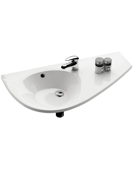 RAVAK Avocado mosdó, JOBBOS - 850x450 mm, fehér színű, furattal RAVAK Avocado mosdó, JOBBOS - 850x450 mm, fehér színű, furattal